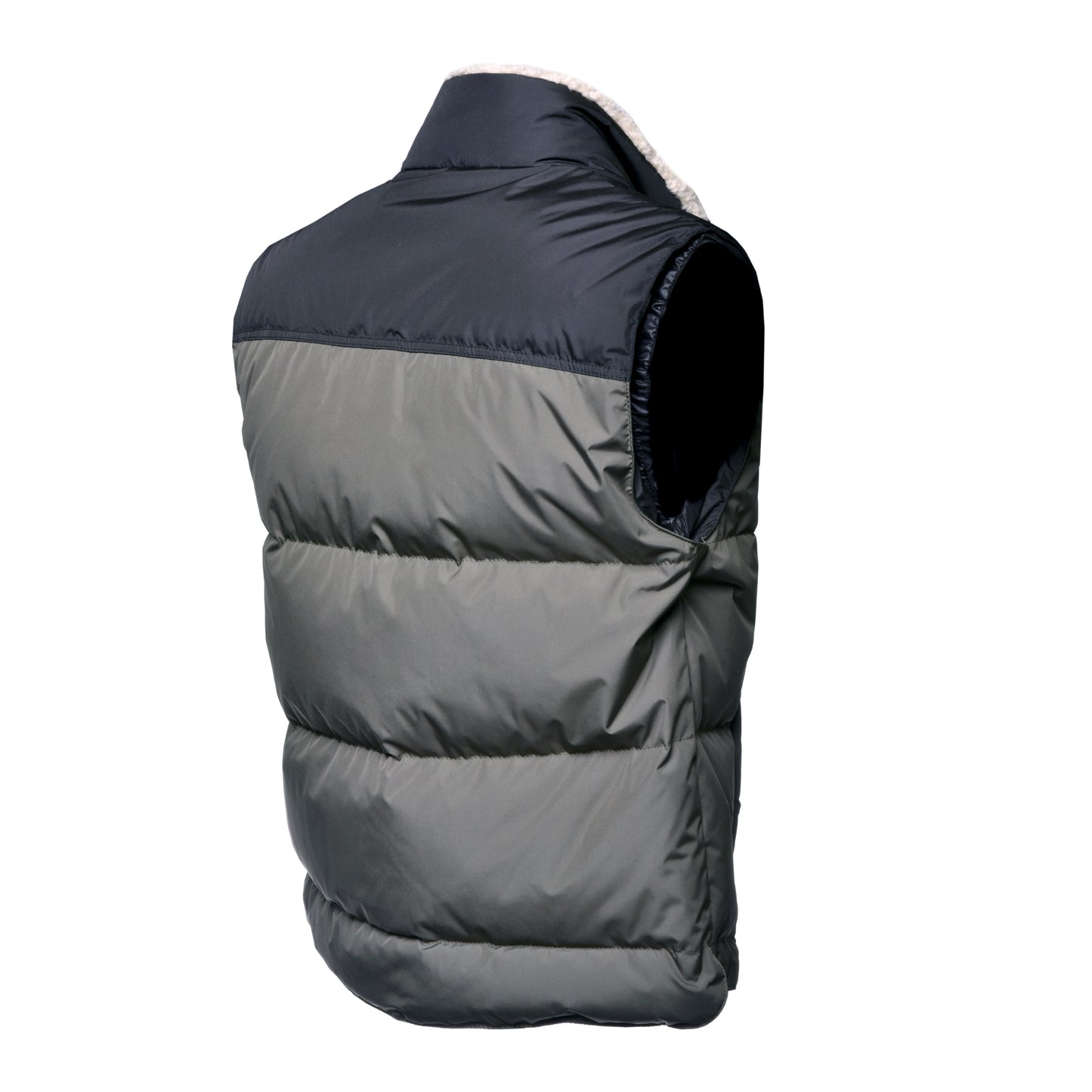 Blouson sans manches à carreaux verts et noirs