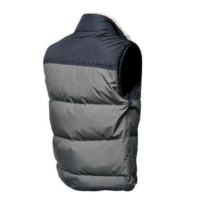Blouson sans manches à carreaux verts et noirs