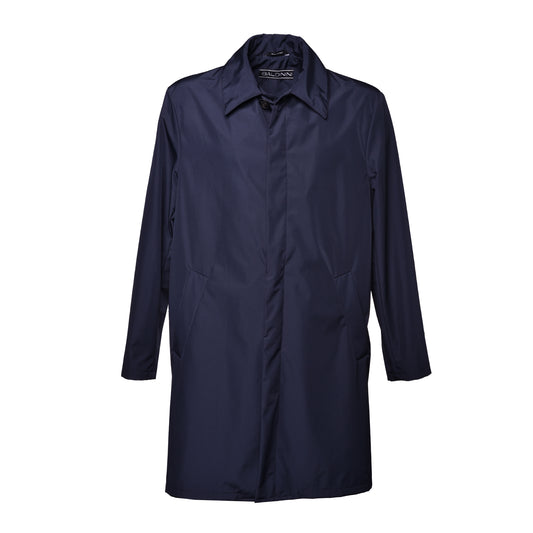 Veste imperméable en tissu bleu foncé