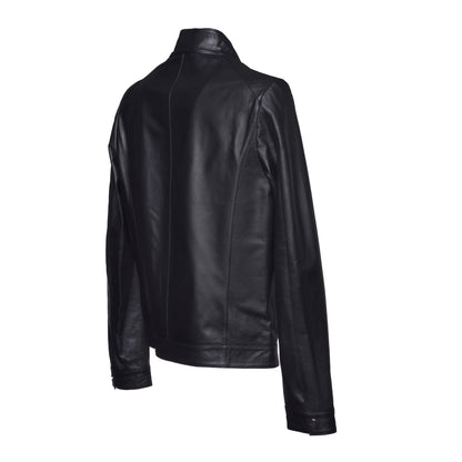 Veste en cuir noir
