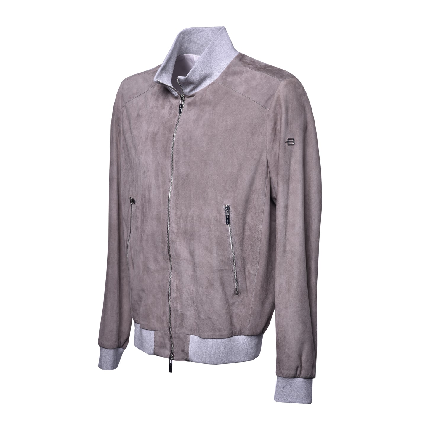 Veste en daim taupe