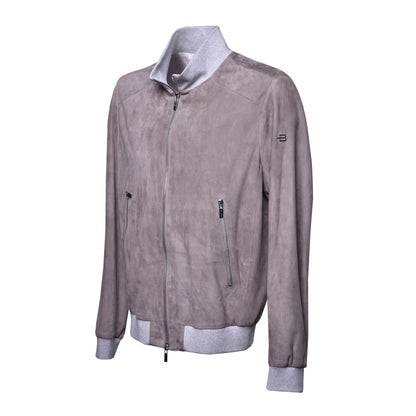 Veste en daim taupe