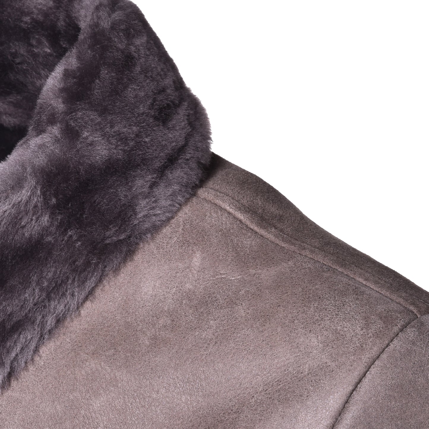 Veste en mouton taupe