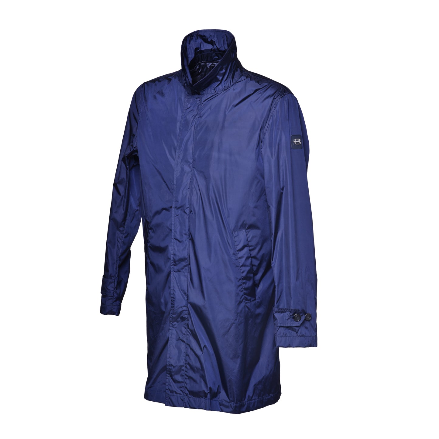 Trench-coat bleu marine en nylon