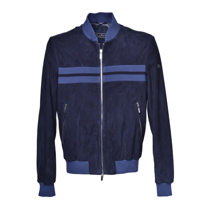 Veste bleu marine en daim