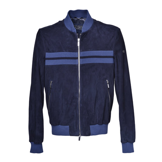 Veste bleu marine en daim