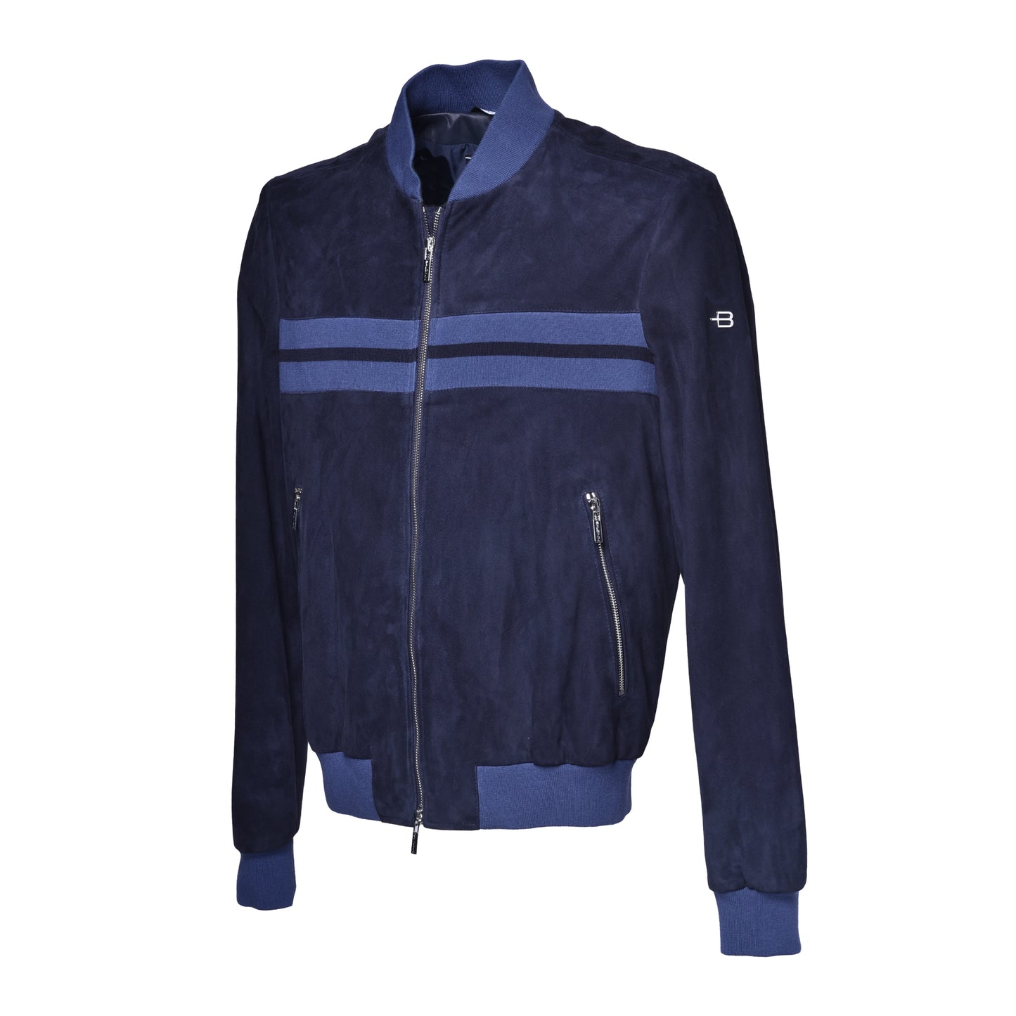 Veste bleu marine en daim