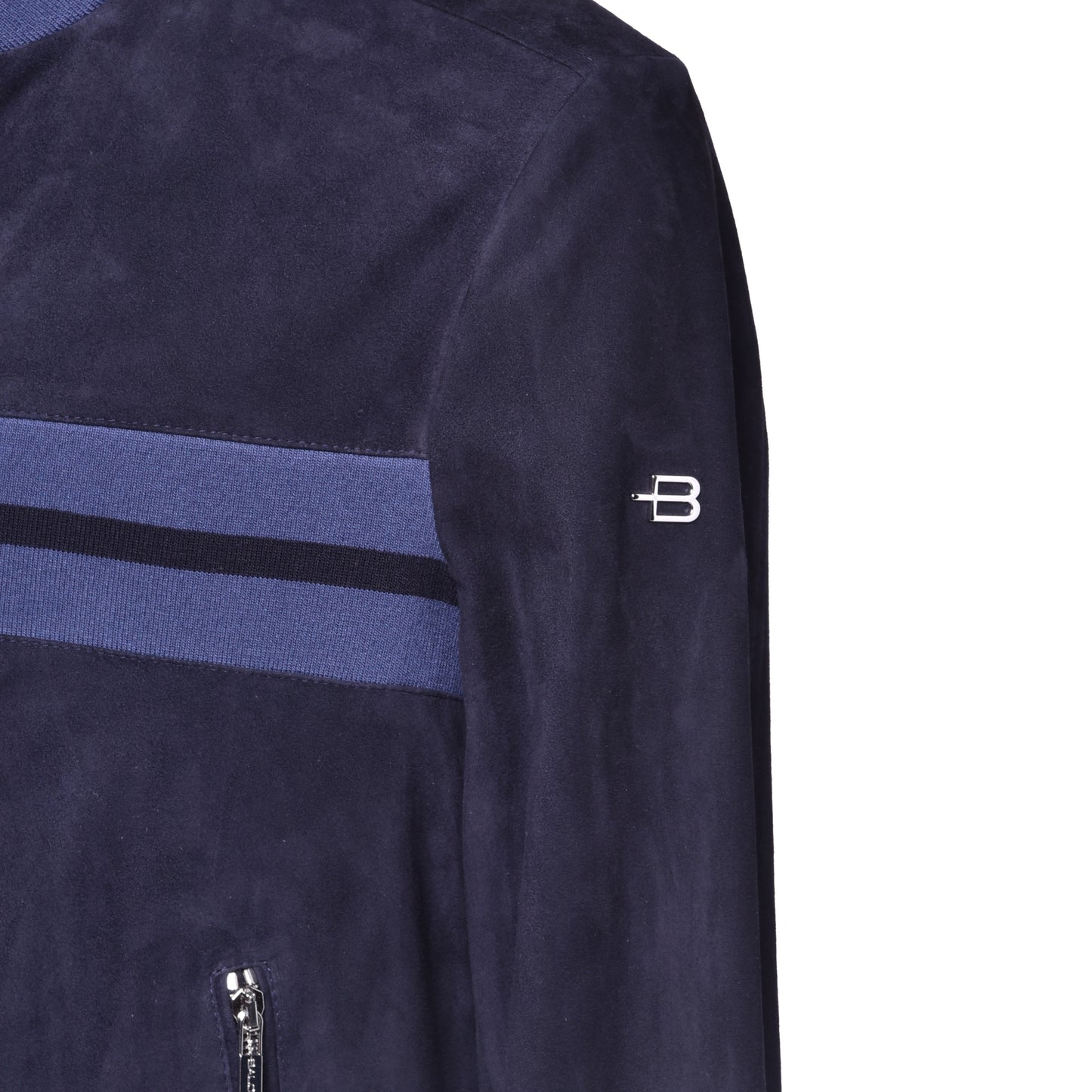 Veste bleu marine en daim