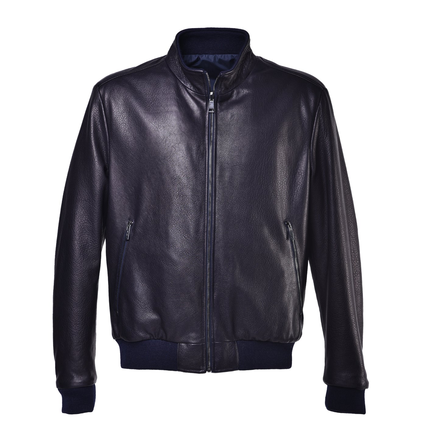 Veste réversible bleue en nappa