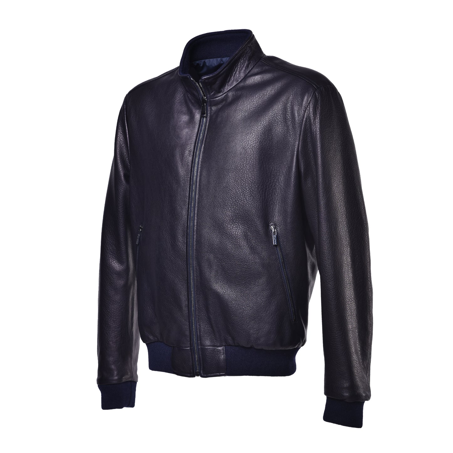 Veste réversible bleue en nappa