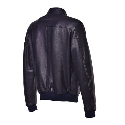Veste réversible bleue en nappa