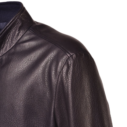 Veste réversible bleue en nappa