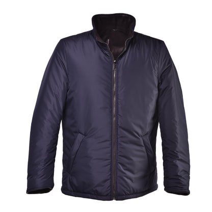 Veste réversible marron foncé en nappa