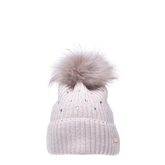 Bonnet en laine vanille
