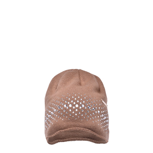 Bonnet en cachemire mélangé camel