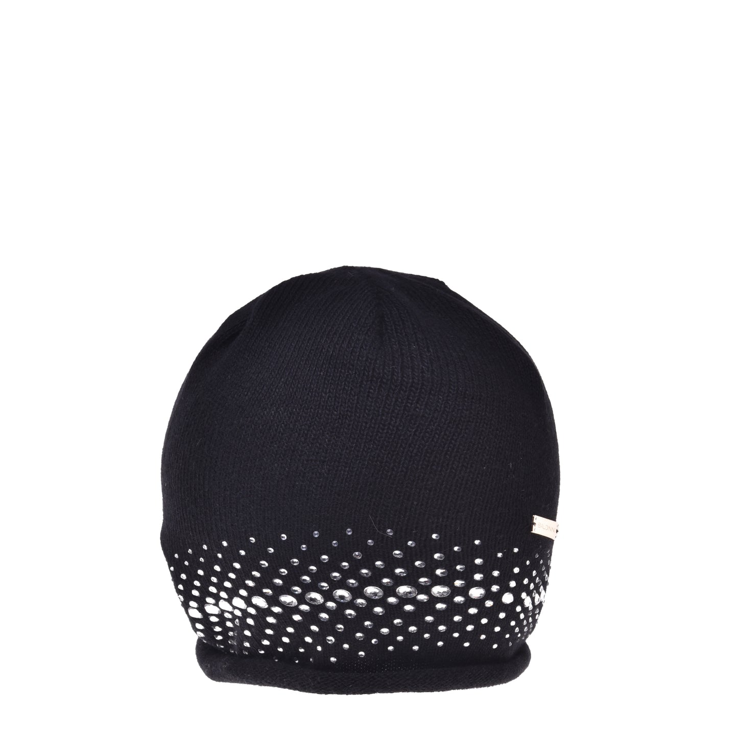 Bonnet noir en cachemire mélangé