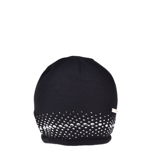 Bonnet noir en cachemire mélangé