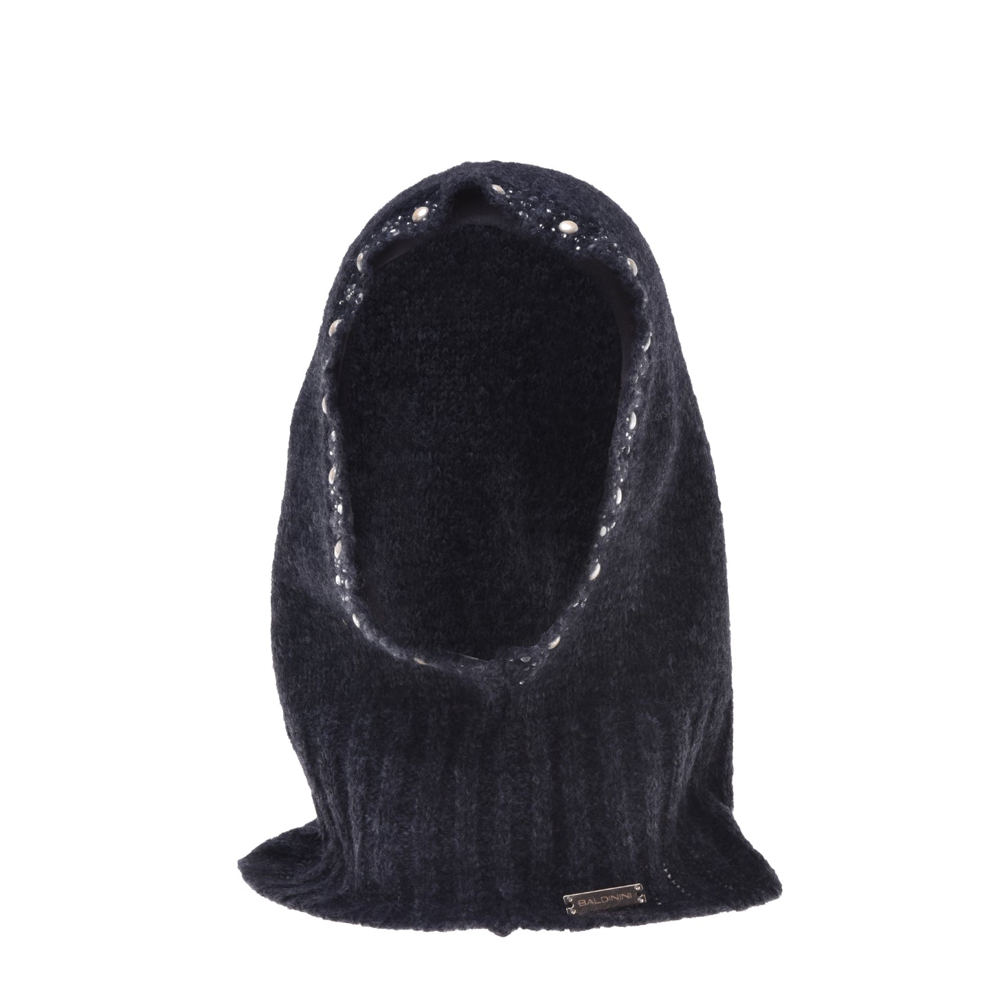Bonnet noir en laine mélangée