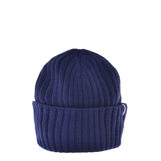 Bonnet bleu marine en cachemire mélangé