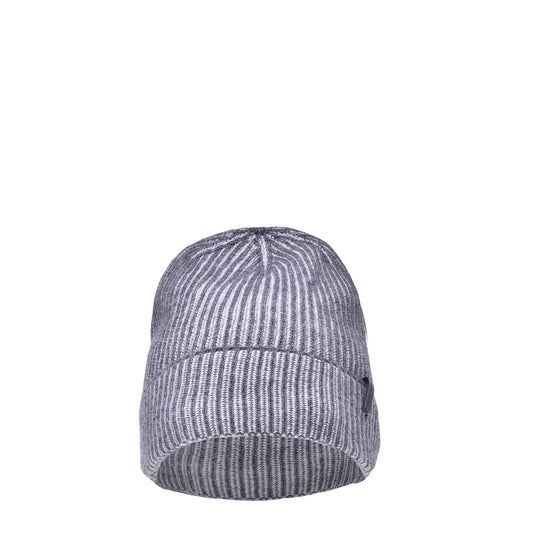 Bonnet Baldinini à côtes en cachemire mélangé gris