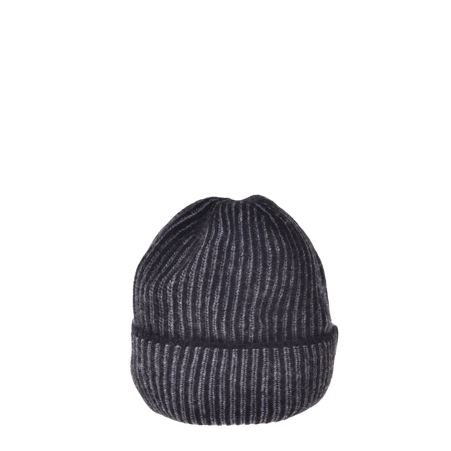 Bonnet noir et gris en cachemire mélangé
