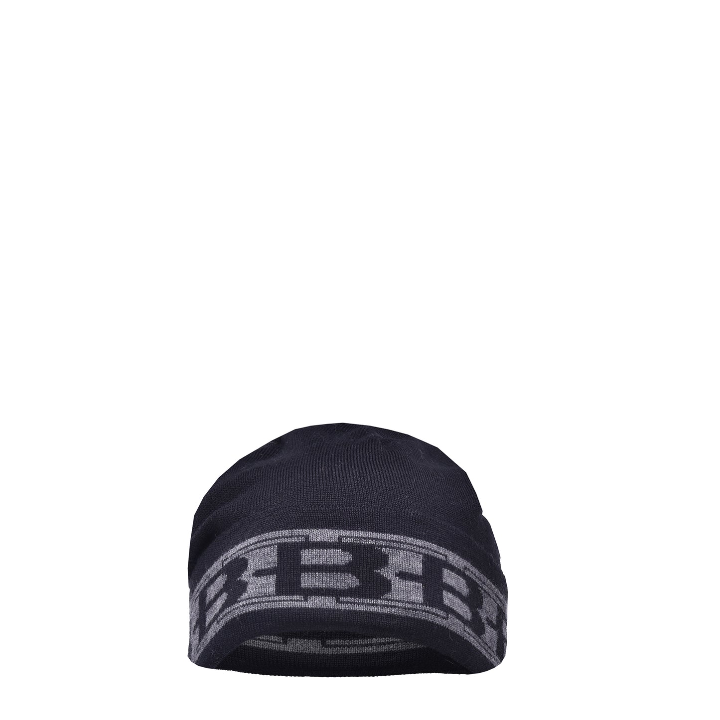 Bonnet Baldinini en laine noire et grise