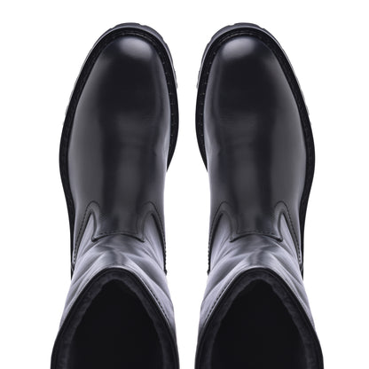 Bottes en cuir de vachette noir