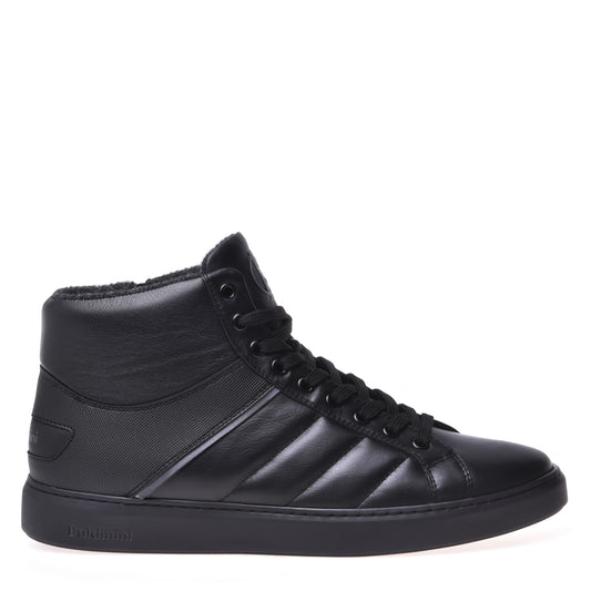 Sneakers montantes en nappa noir