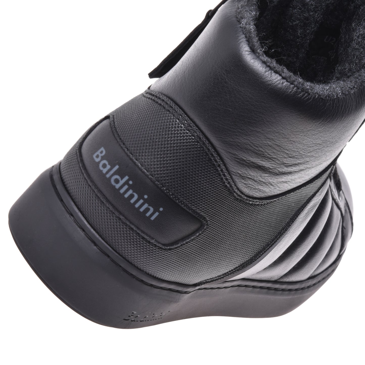 Sneakers montantes en nappa noir