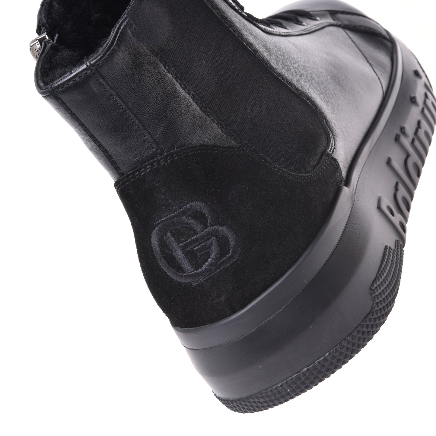 Sneakers montantes en nappa noir