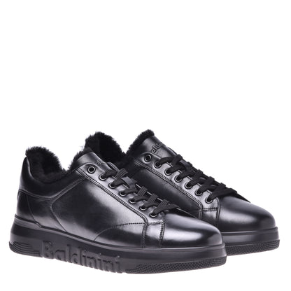 Sneakers en nappa noir