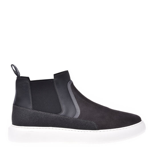 Sneakers montantes en daim noir