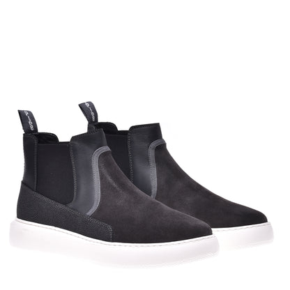 Sneakers montantes en daim noir