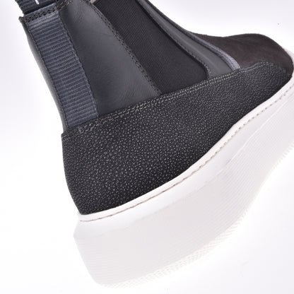 Sneakers montantes en daim noir