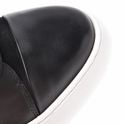 Sneakers montantes en cuir noir