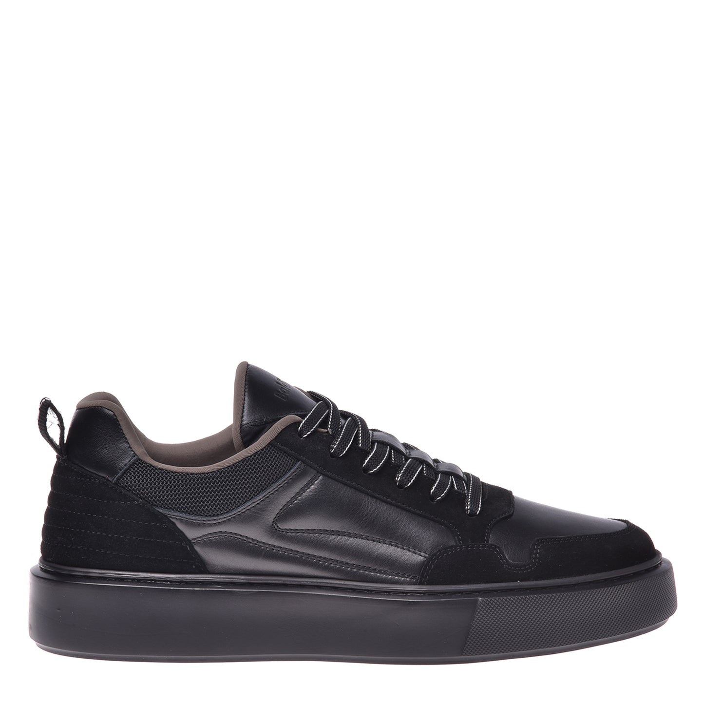 Sneakers en nappa et suède noir