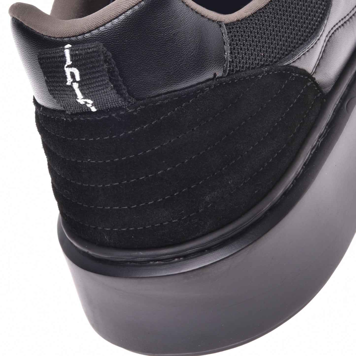 Sneakers en nappa et suède noir
