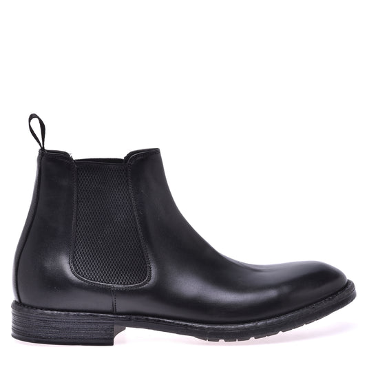 Bottine Beatles en cuir de veau noir