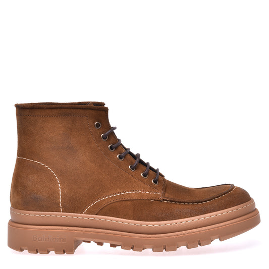 Ankle boots in split leather
