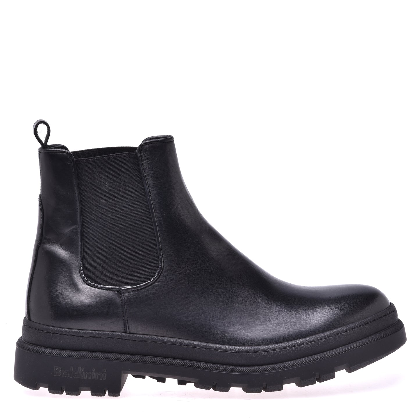 Bottine Beatles en cuir de veau noir