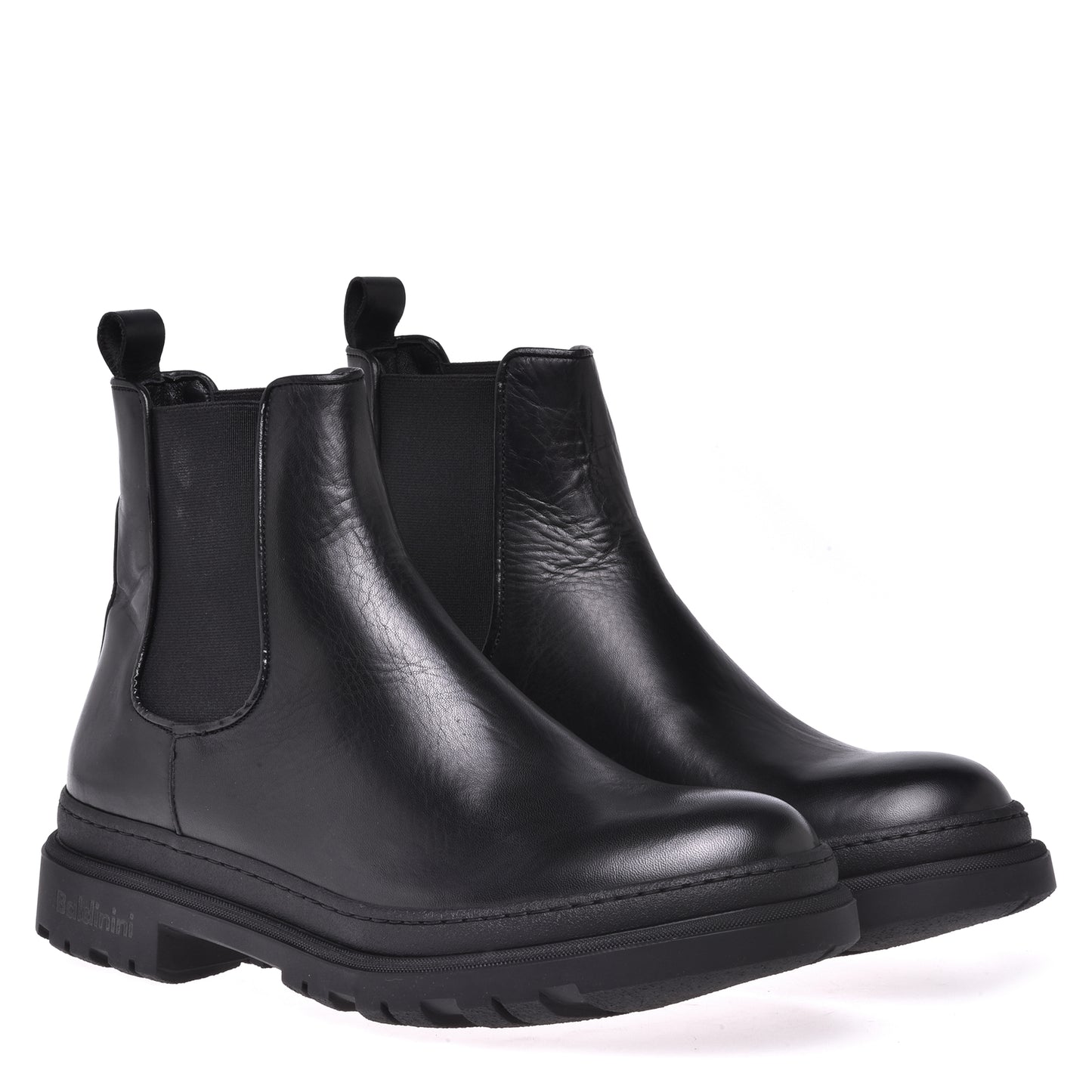Bottine Beatles en cuir de veau noir