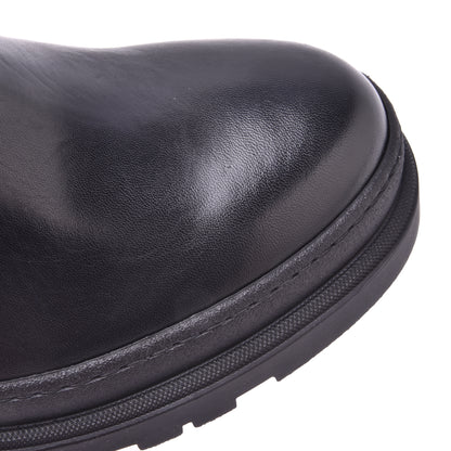 Bottine Beatles en cuir de veau noir