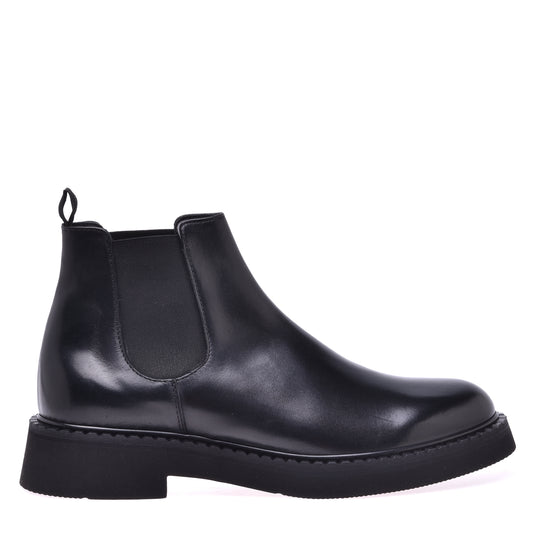 Bottine Beatles en cuir de veau noir