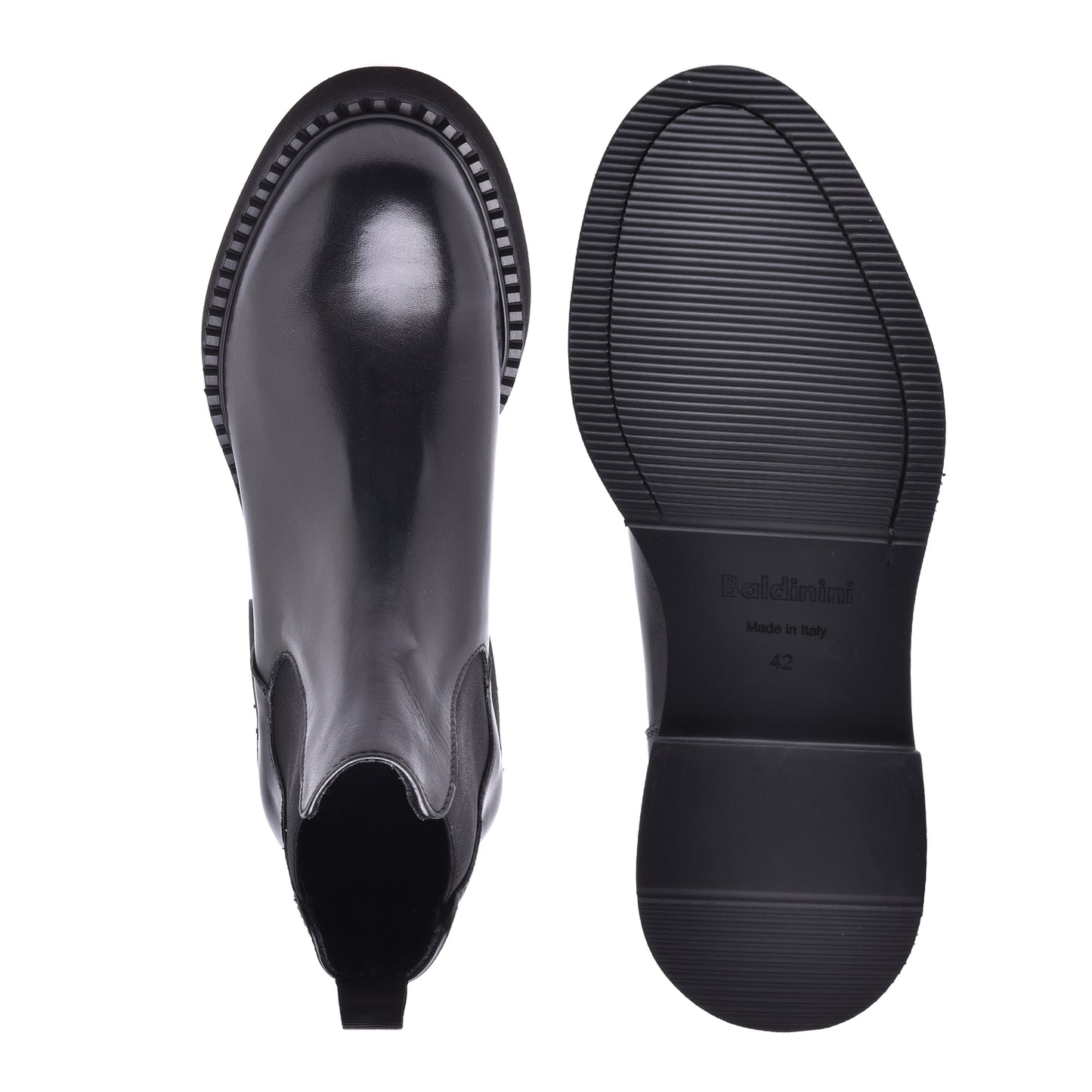 Bottine Beatles en cuir de veau noir