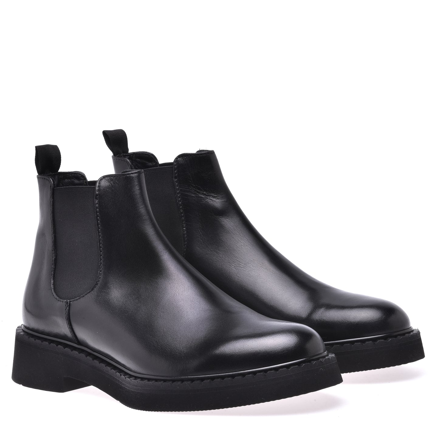 Bottine Beatles en cuir de veau noir