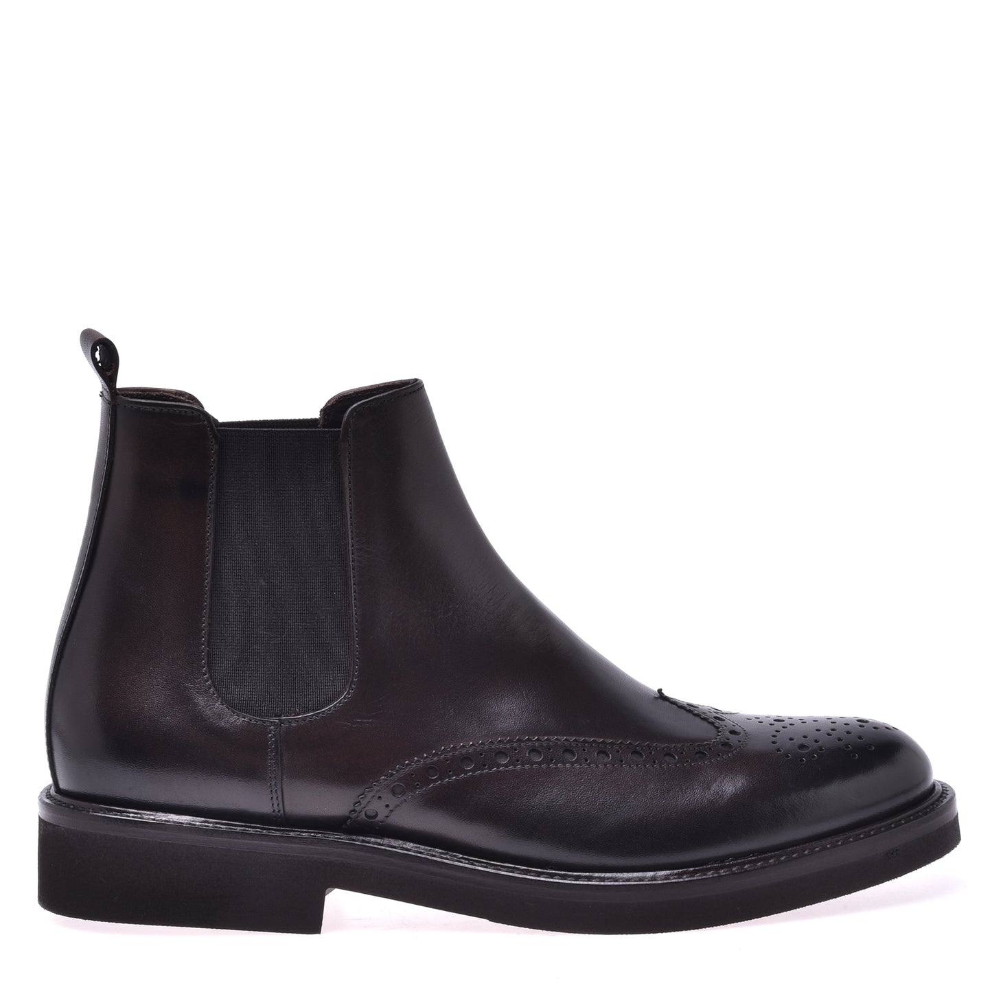 Bottine Beatles en cuir de veau brun foncé