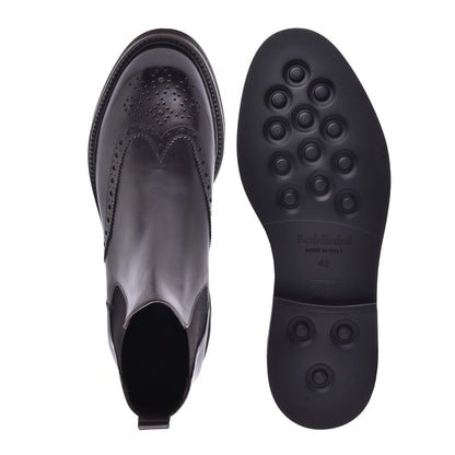 Bottine Beatles en cuir de veau brun foncé
