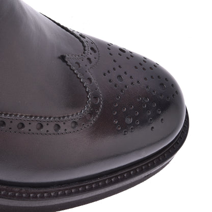 Bottine Beatles en cuir de veau brun foncé