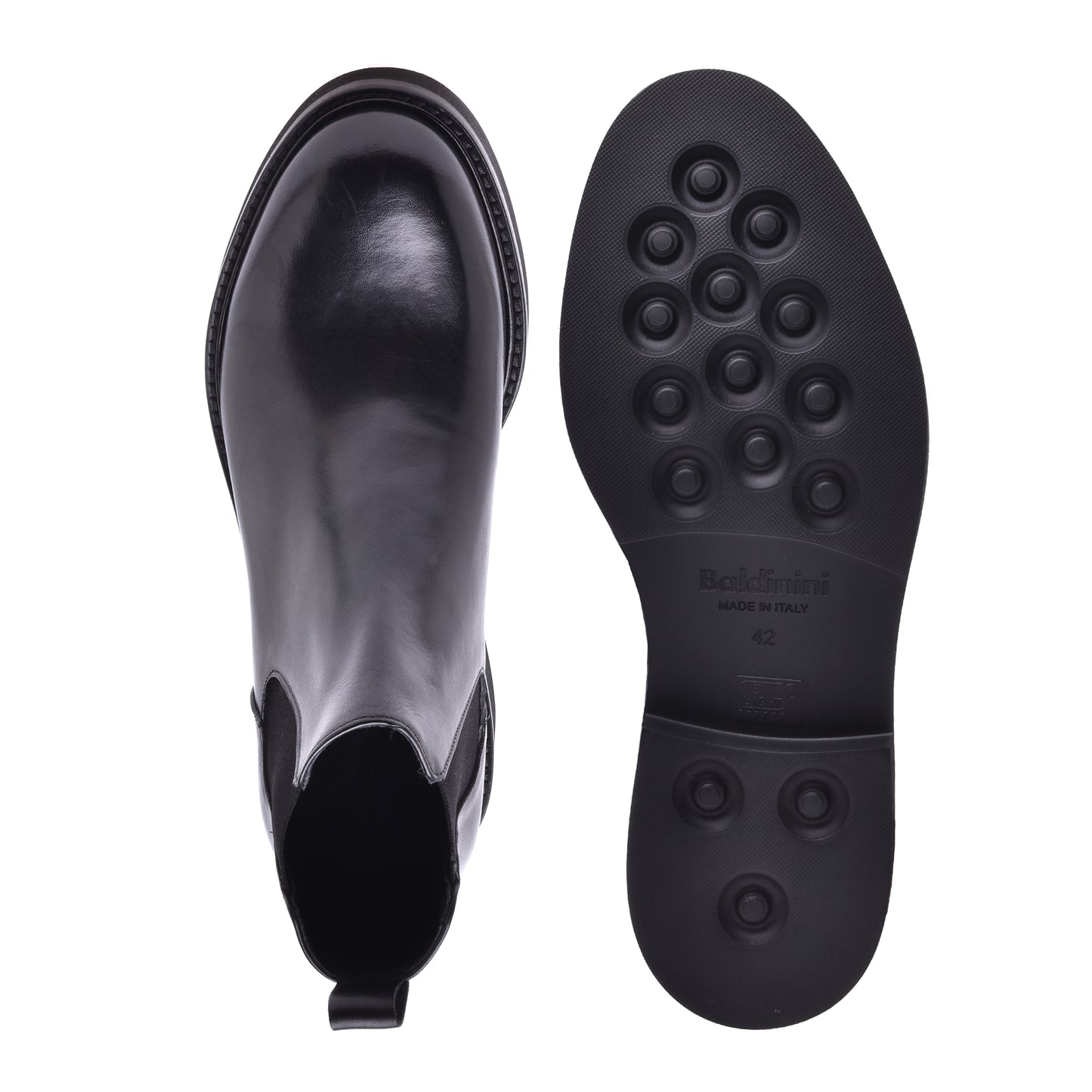 Bottine Beatles en cuir de veau noir