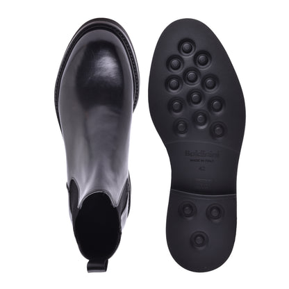Bottine Beatles en cuir de veau noir